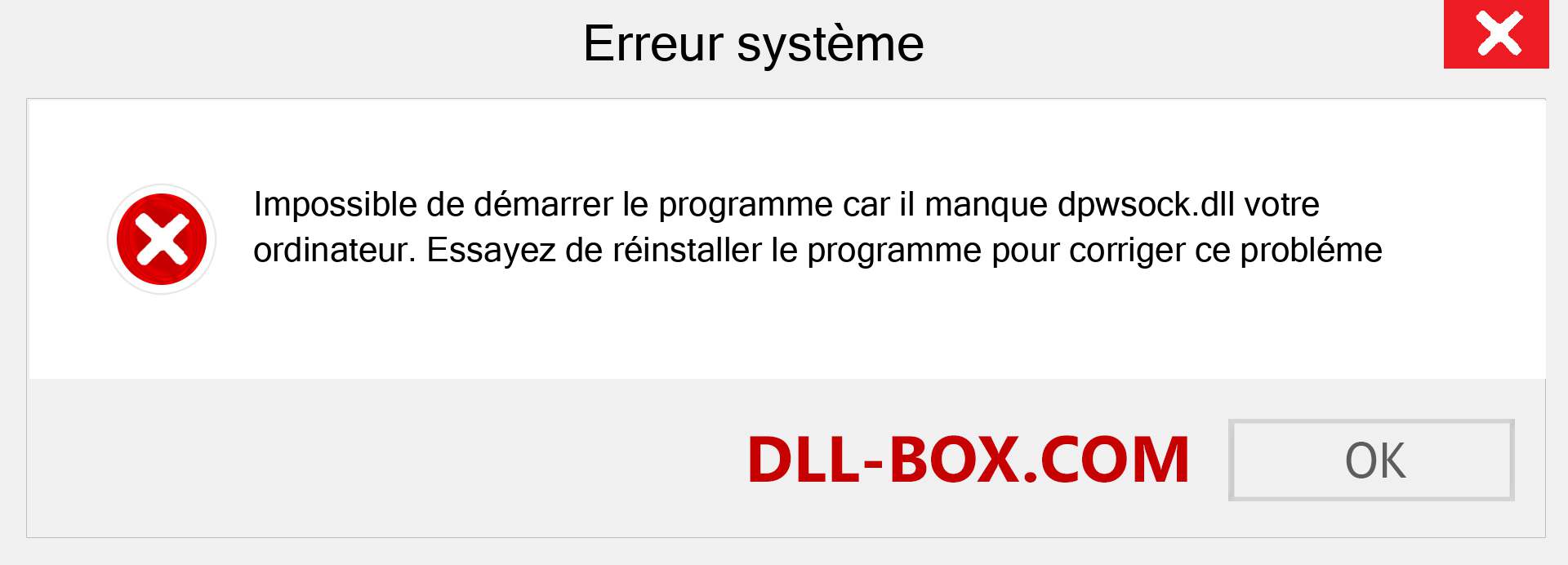 Le fichier dpwsock.dll est manquant ?. Télécharger pour Windows 7, 8, 10 - Correction de l'erreur manquante dpwsock dll sur Windows, photos, images